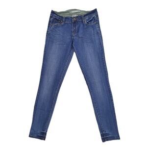 Tractr Jeans Skinny Mid Rise Blue Denim Stretch Womens 26